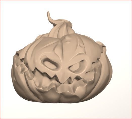 Halloween Pumpkins stylized cartoon horror 3D Model 3D print model_3