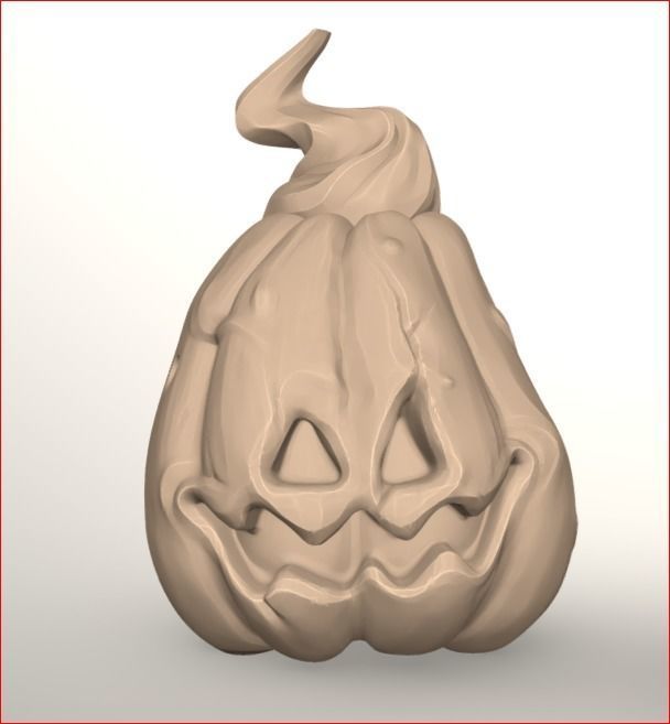 Halloween Pumpkins stylized cartoon horror 3D Model 3D print model_2