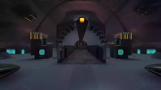 Sci-Fi Dome - big room Free 3D model