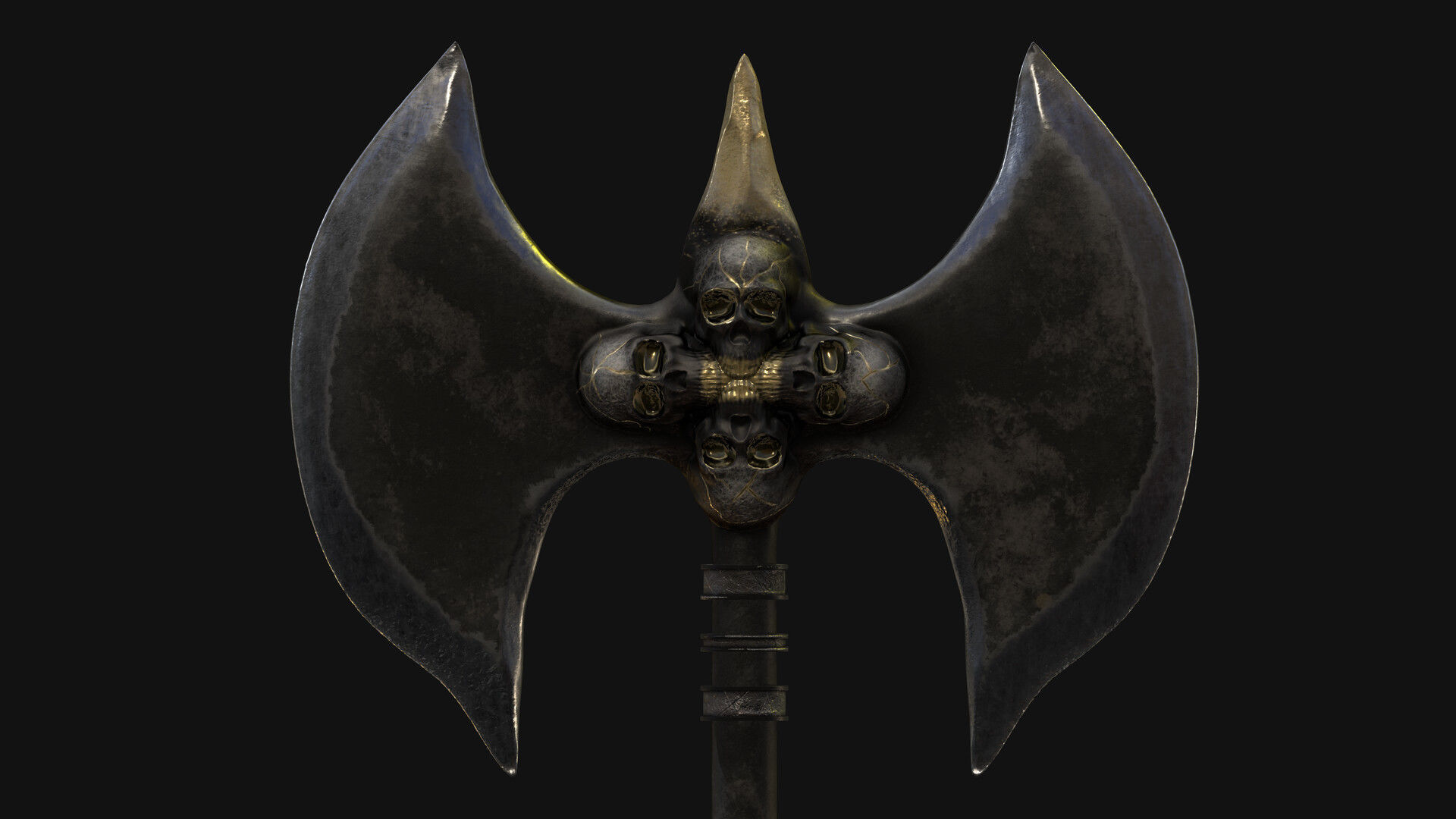 Stylized Weapon Axe  Low-poly 3D model_3