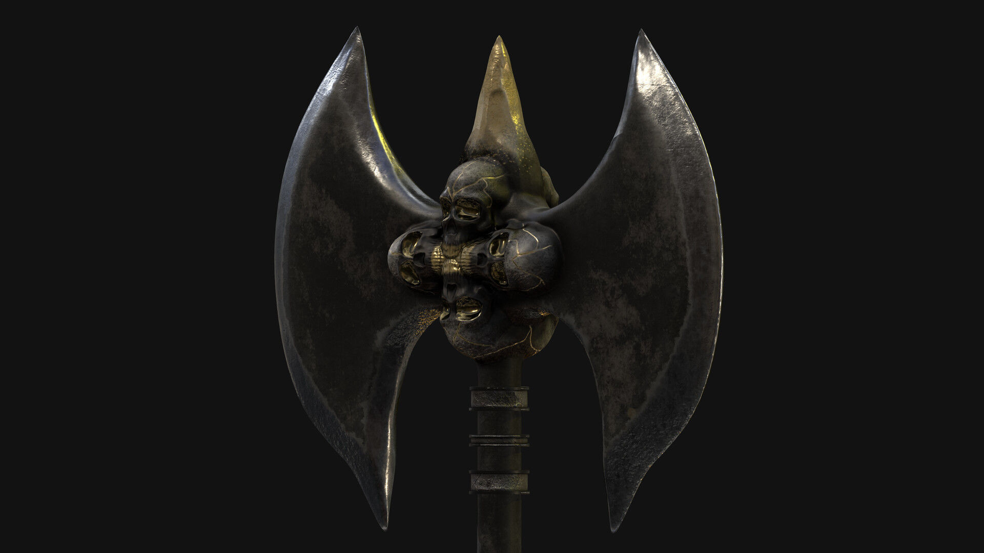 Stylized Weapon Axe  Low-poly 3D model_4