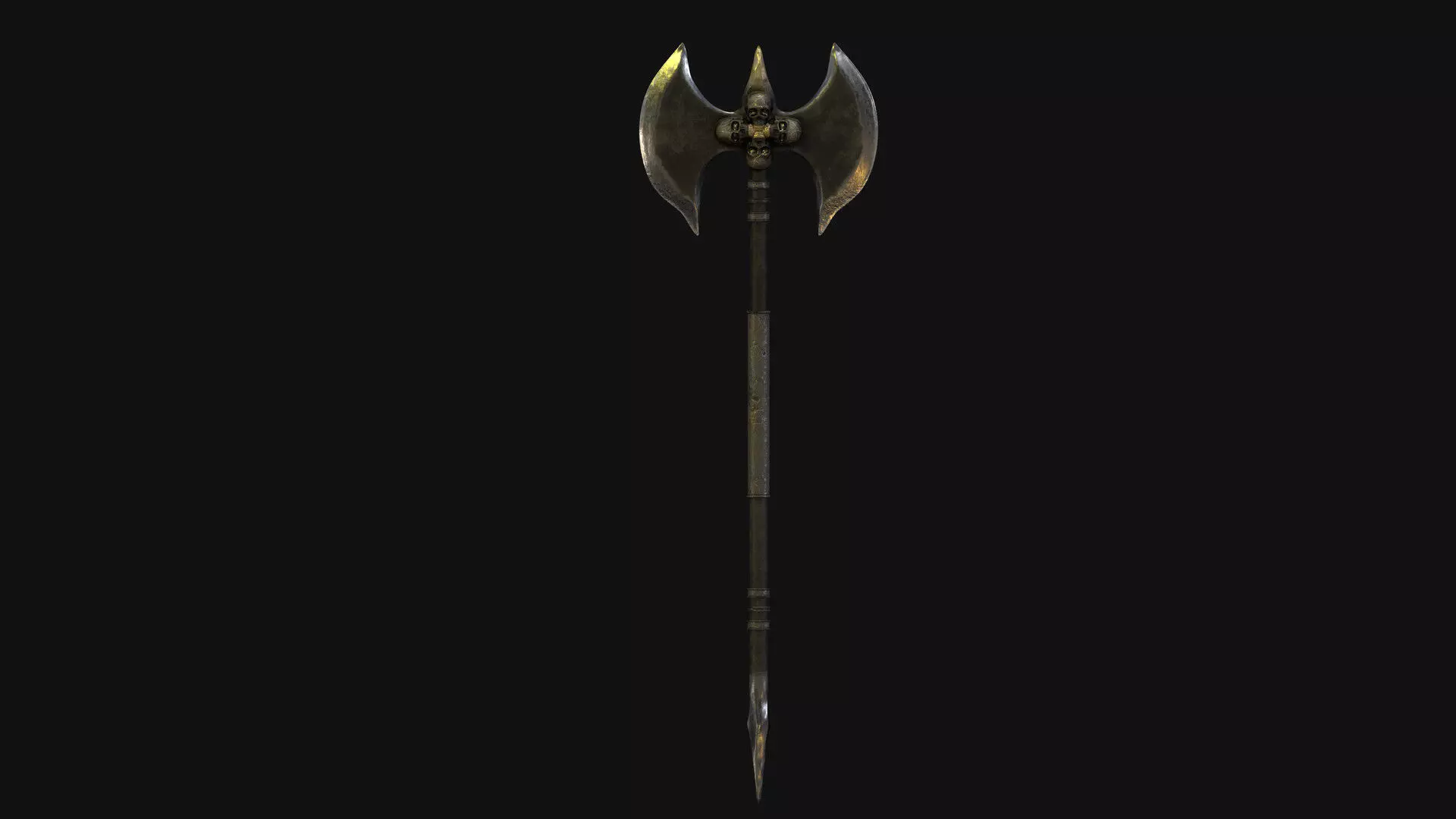 Stylized Weapon Axe  Low-poly 3D model_0