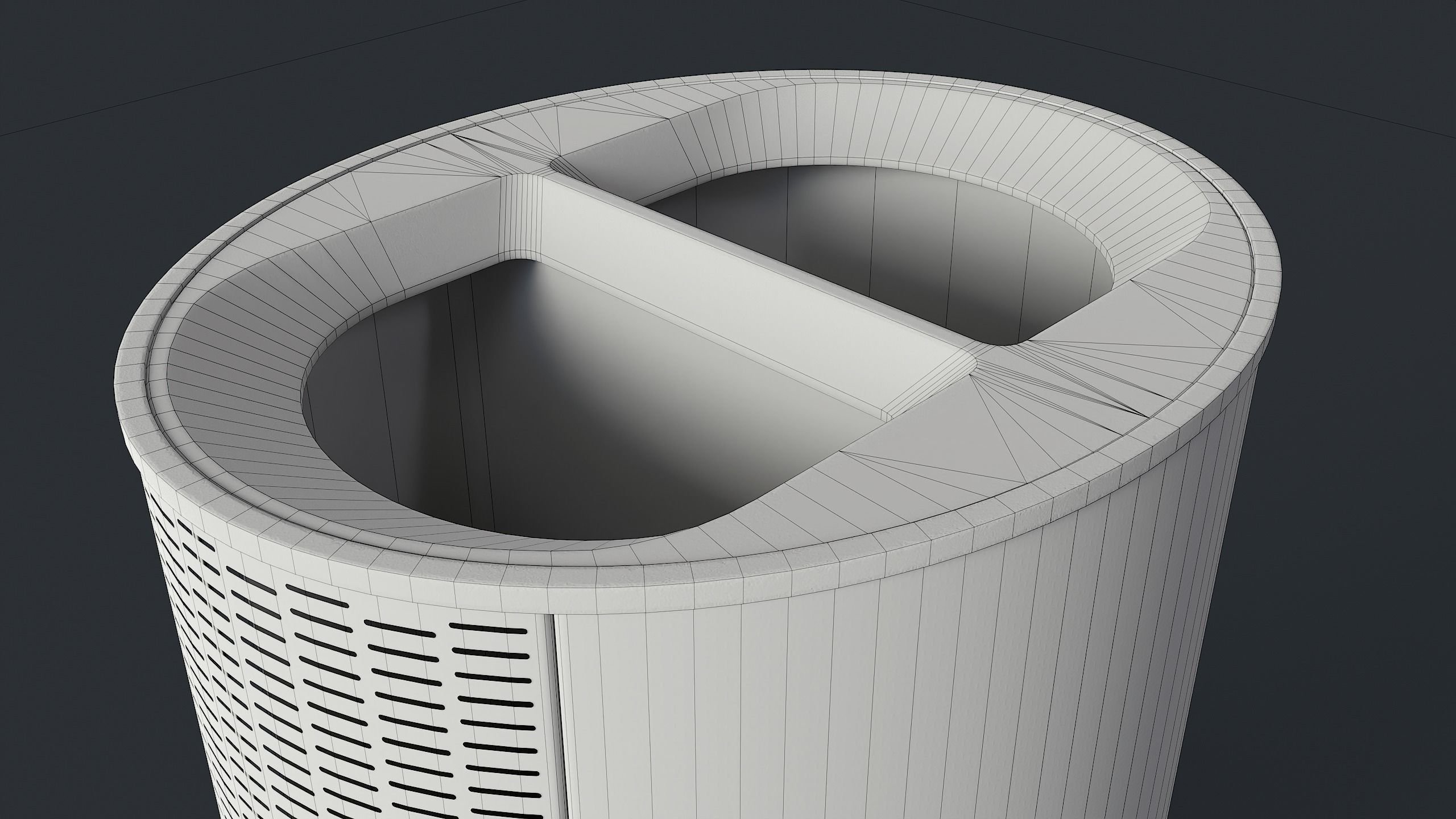 Street Trash Can 23 PBR Game Ready Low-poly 3D model_18