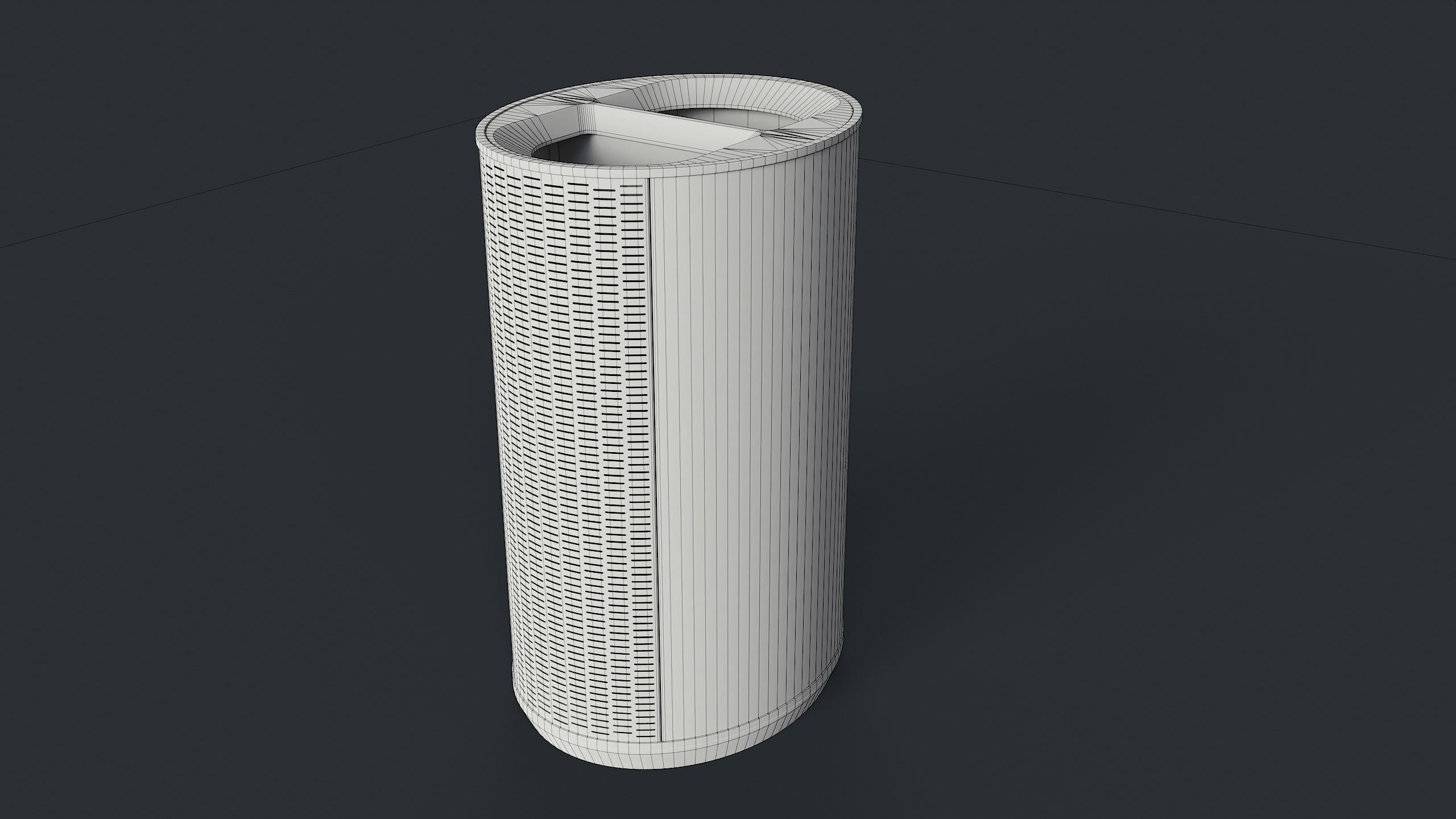Street Trash Can 23 PBR Game Ready Low-poly 3D model_17