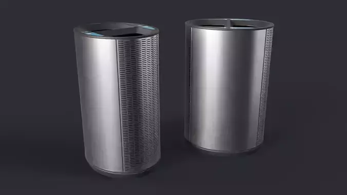 Street Trash Can 23 PBR Game Ready Low-poly 3D model