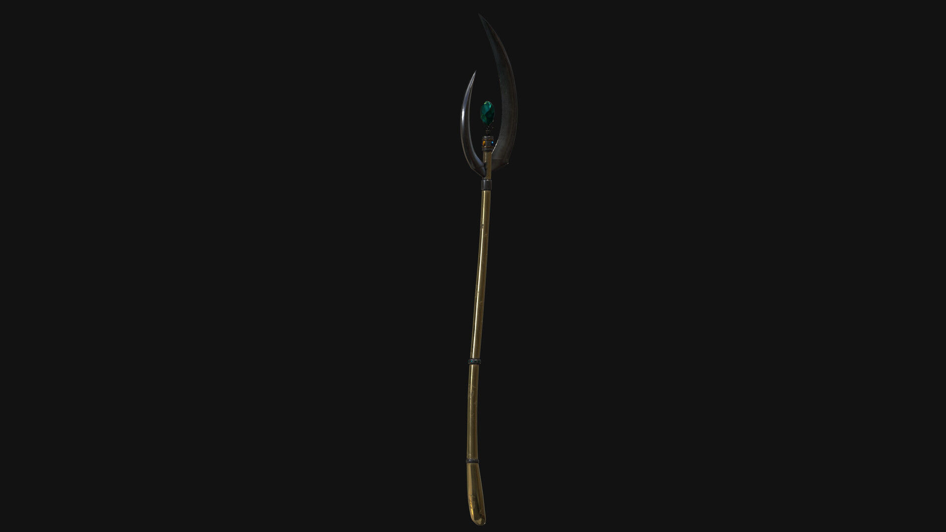 Magic Weapon with crystal - high poly 3D model_3