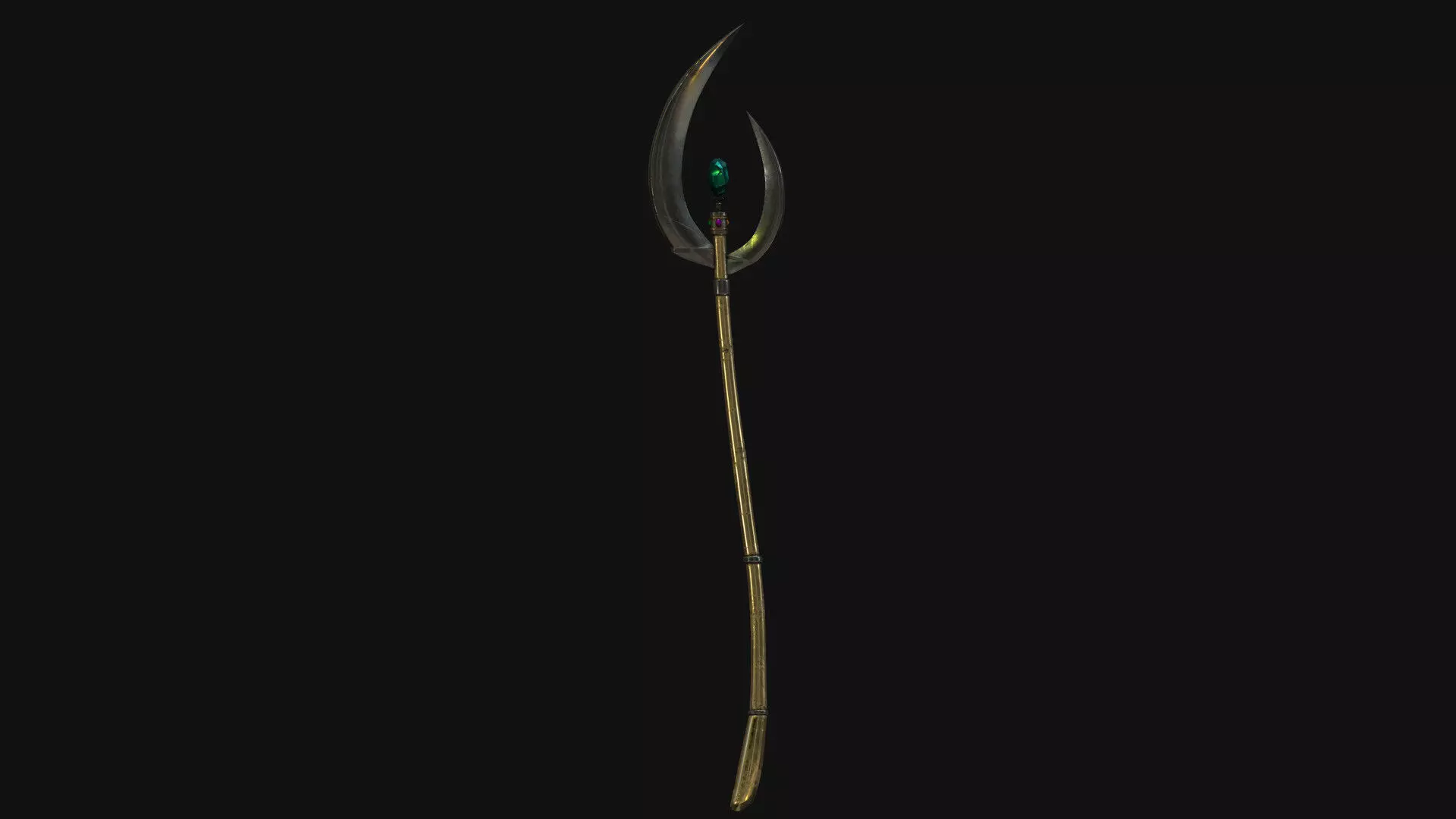 Magic Weapon with crystal - high poly 3D model_0