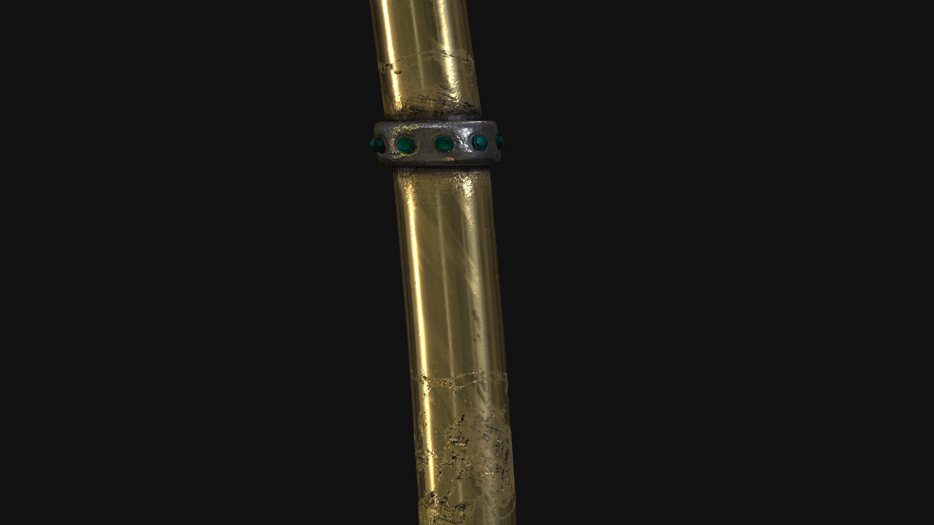 Magic Weapon with crystal - high poly 3D model_5