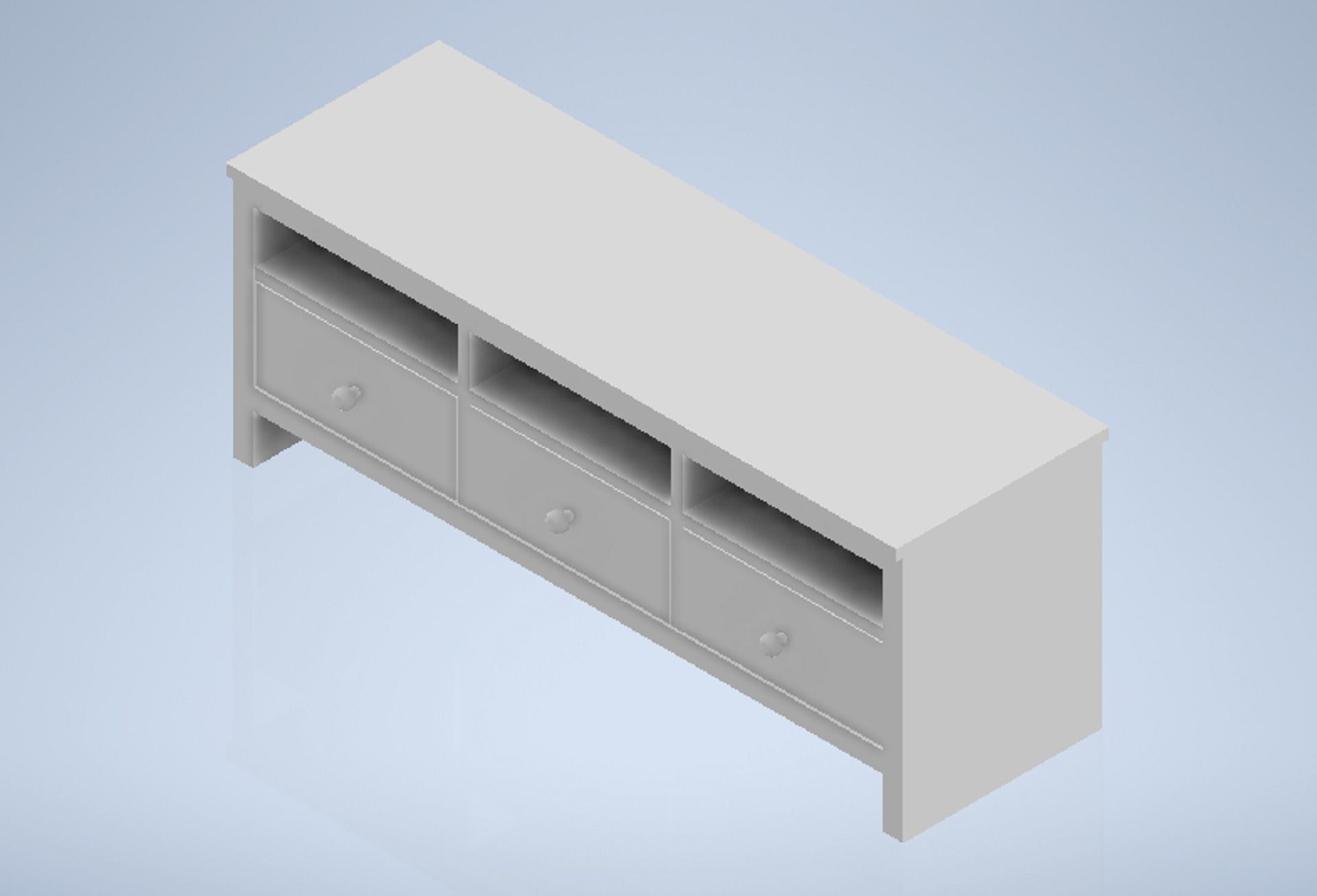 Ikea Hemnes TV unit 3D model 3D model_11