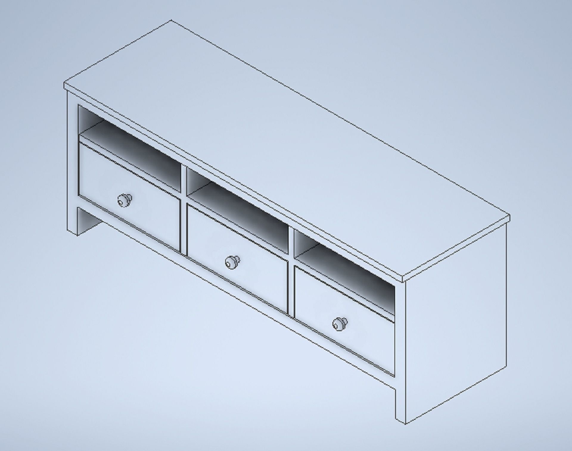 Ikea Hemnes TV unit 3D model 3D model_10
