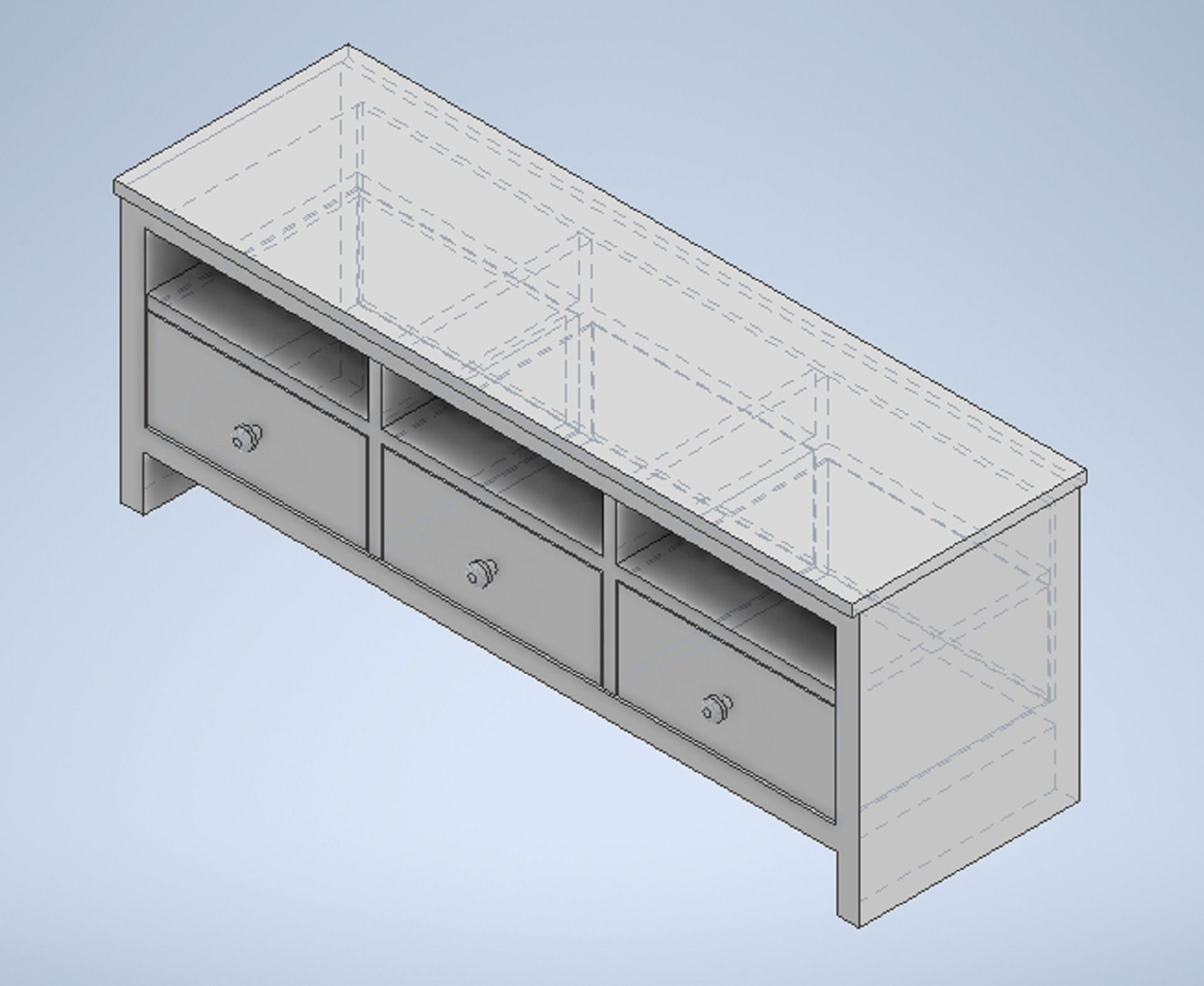 Ikea Hemnes TV unit 3D model 3D model_7
