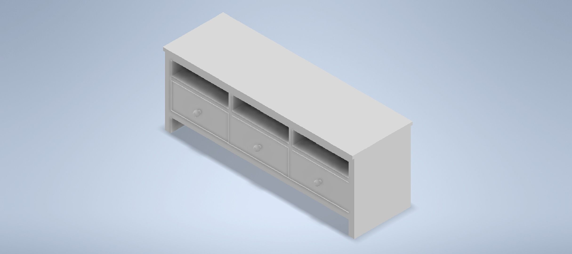 Ikea Hemnes TV unit 3D model 3D model_12