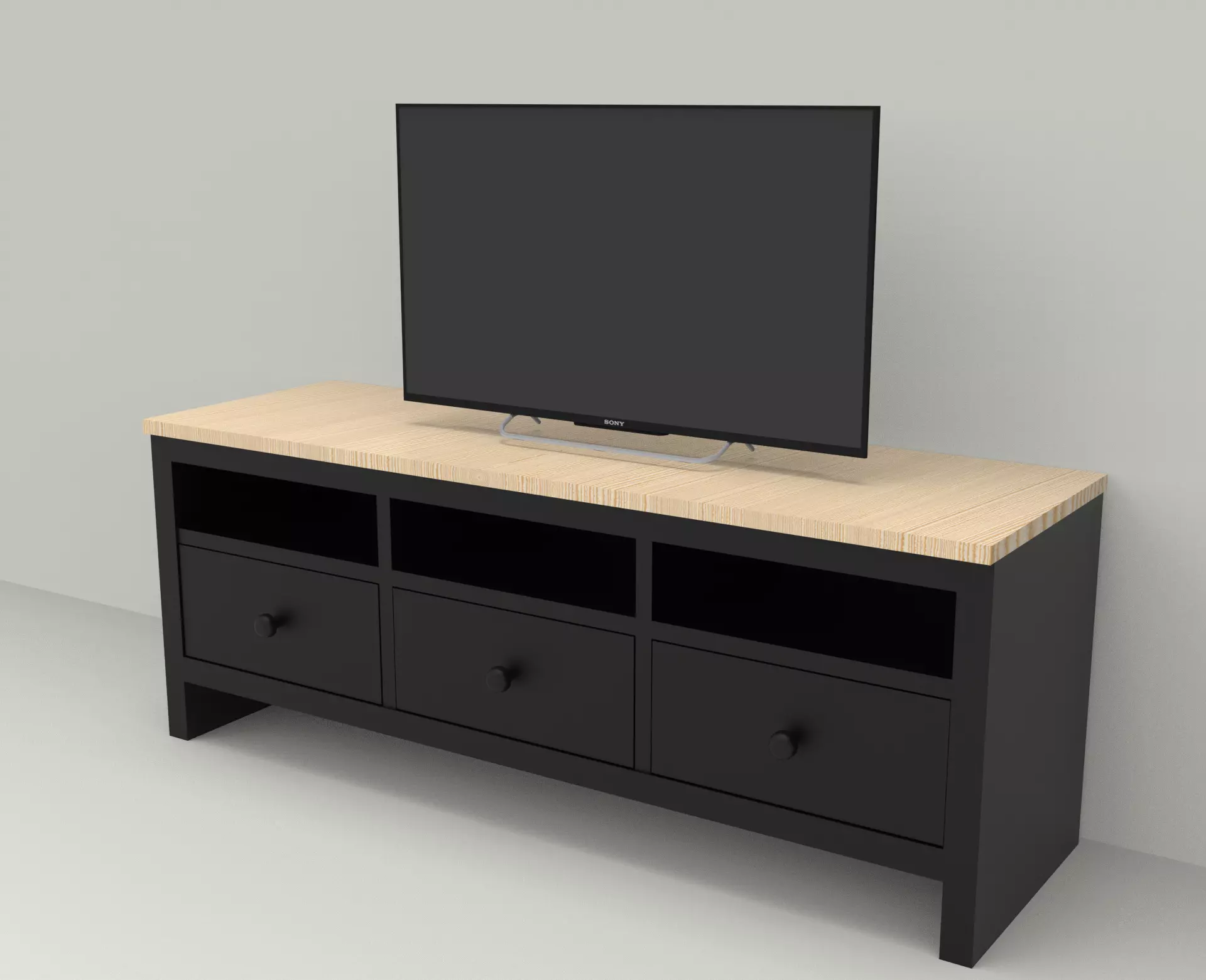 Ikea Hemnes TV unit 3D model 3D model_0