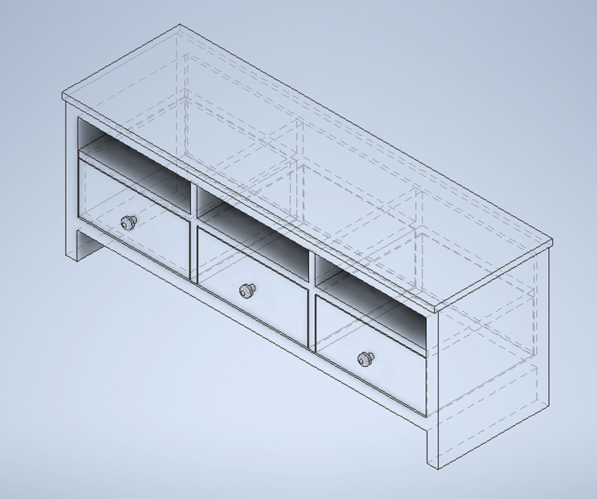 Ikea Hemnes TV unit 3D model 3D model_9