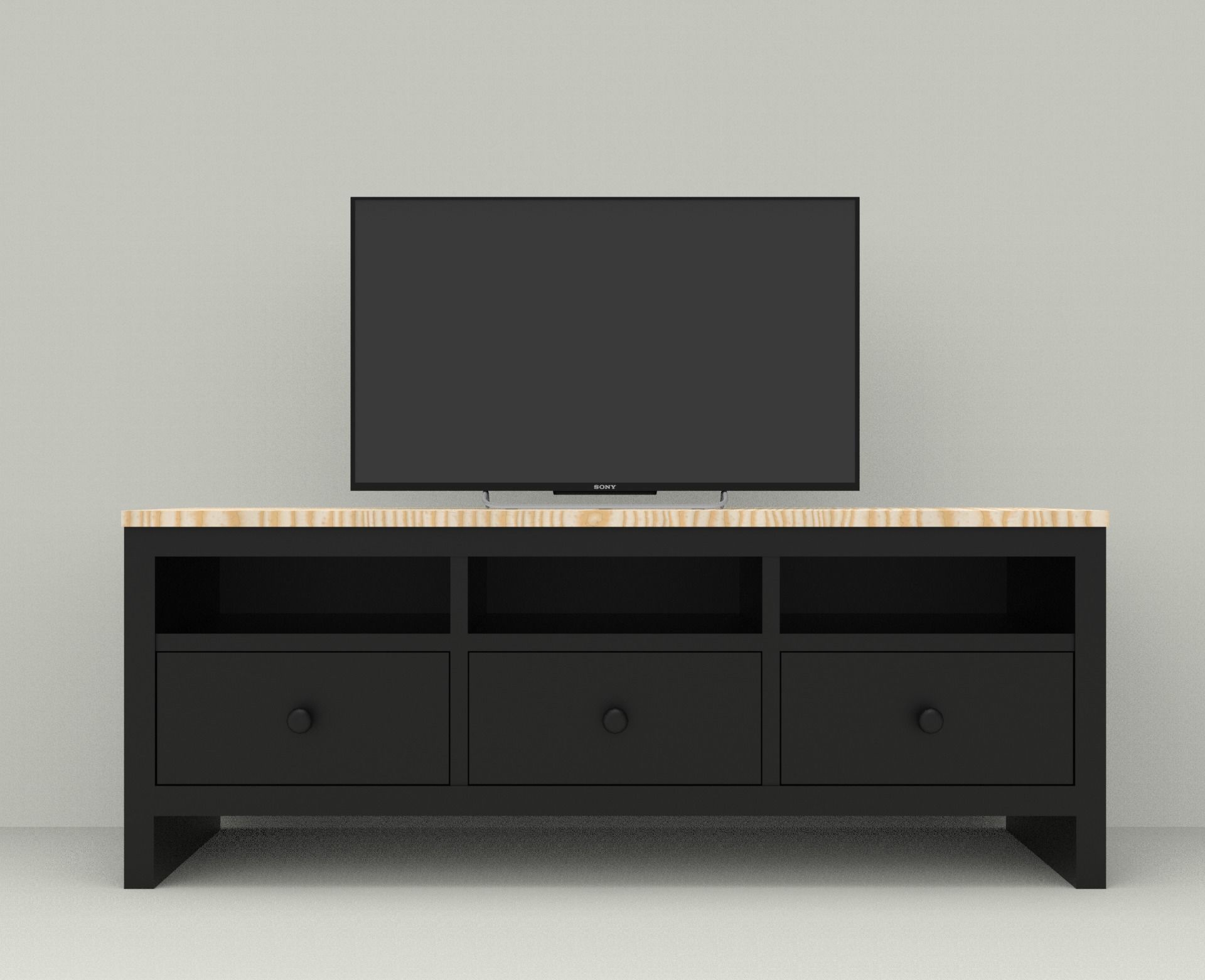 Ikea Hemnes TV unit 3D model 3D model_3