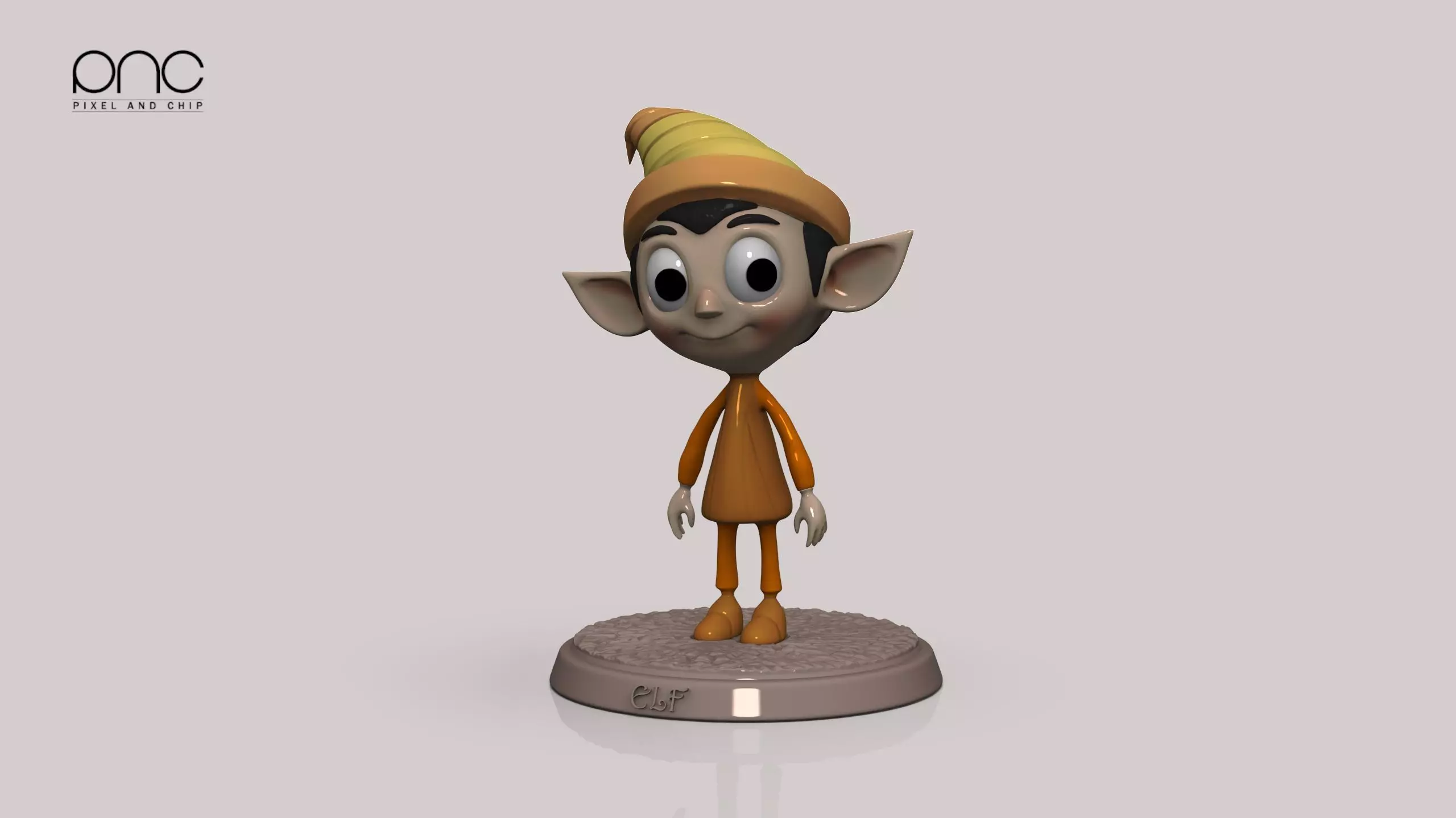 ELF stl 3mf 3D color printing ready creature model 3D print model