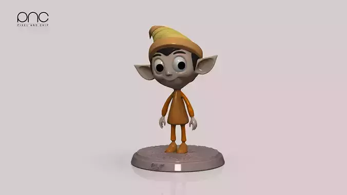 ELF stl 3mf 3D color printing ready creature model