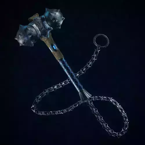 Chain hammer Free low-poly 3D model