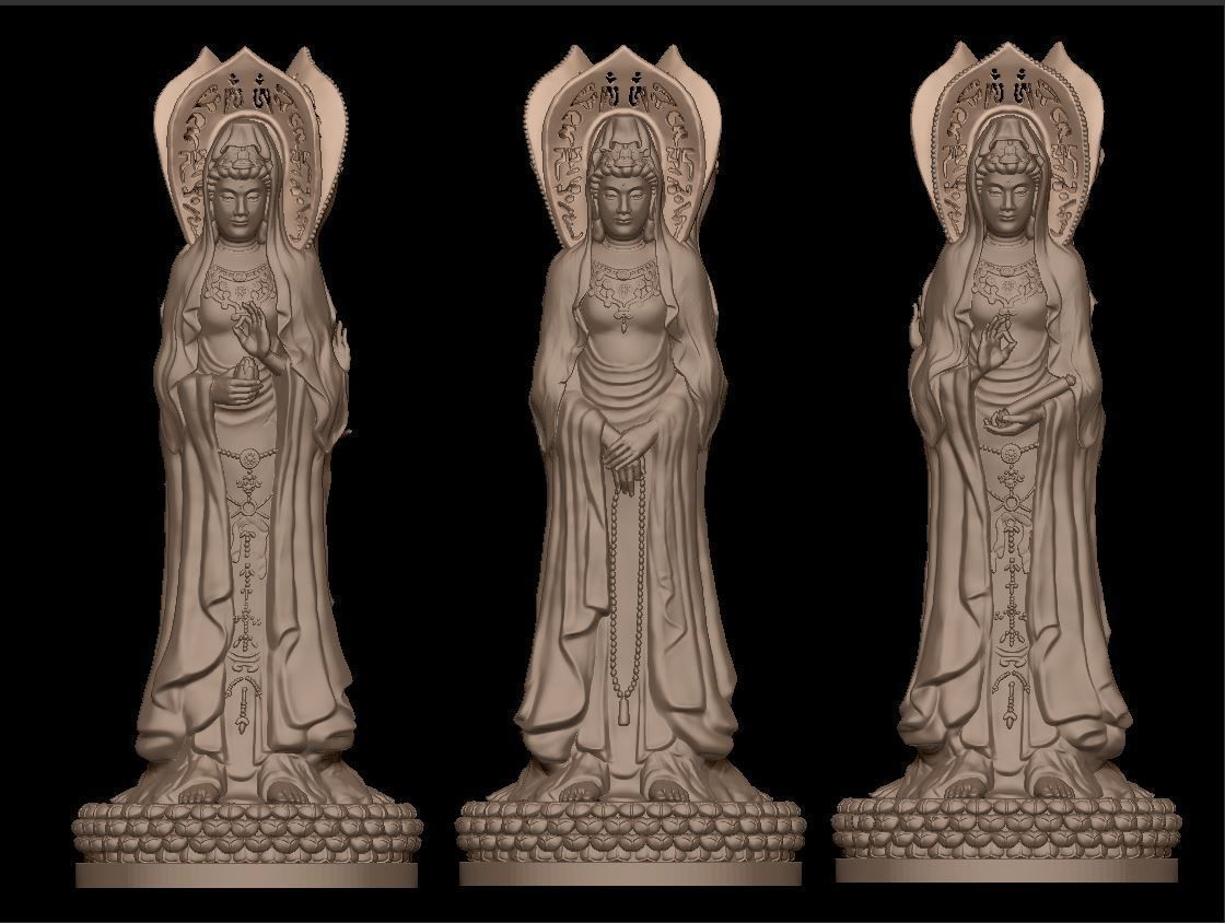 Statue Guanyin of Nanshan 3D model 3D printable | CGTrader