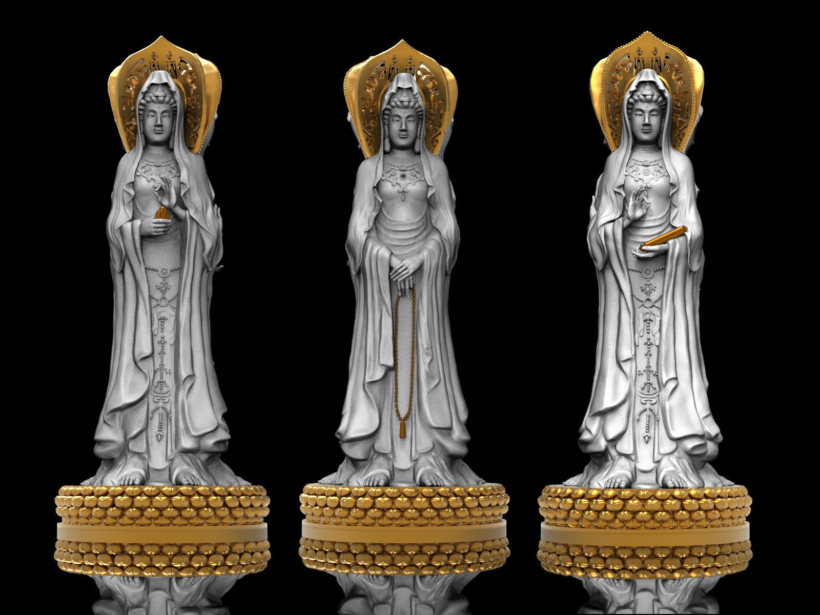 Statue Guanyin of Nanshan 3D model 3D printable | CGTrader