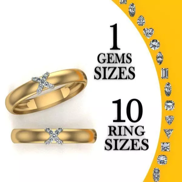 Wedding Ring 3D print model_0