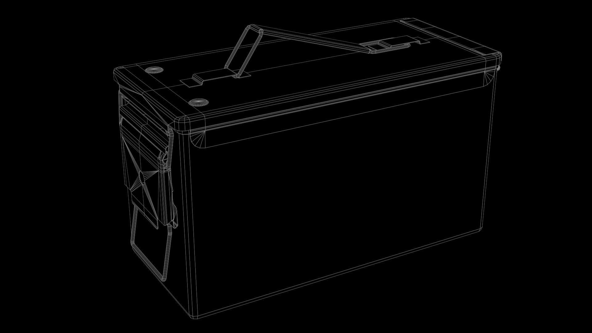 Ammo box 2A Low-poly 3D model_13