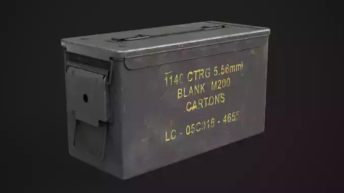  Ammo box 2A Low-poly 3D model