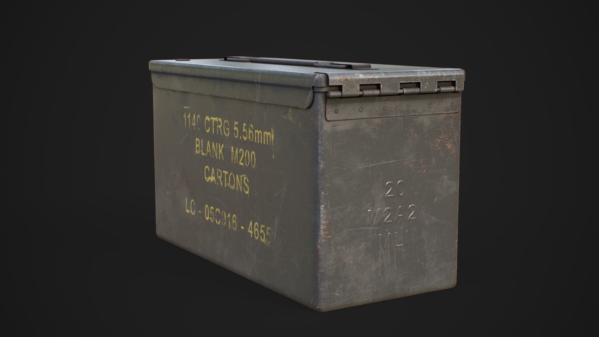 Ammo box 2A Low-poly 3D model_5