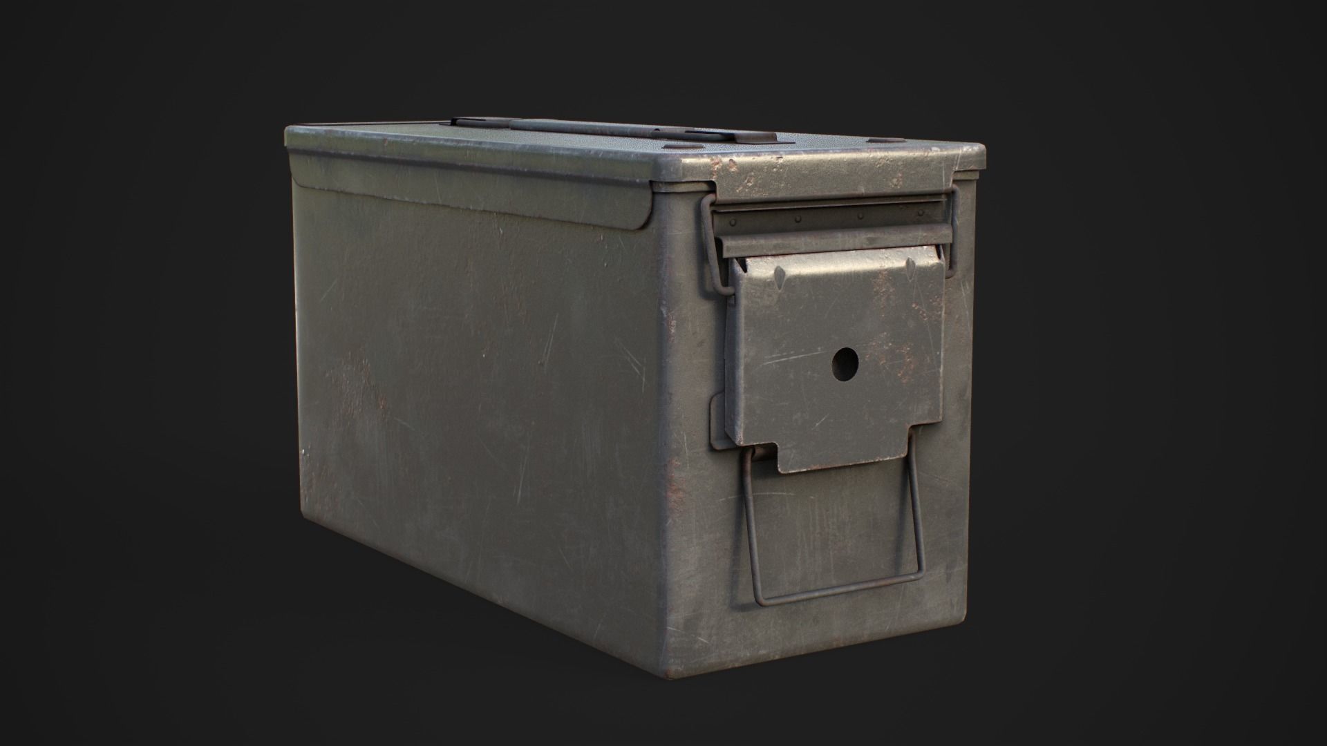 Ammo box 2A Low-poly 3D model_2