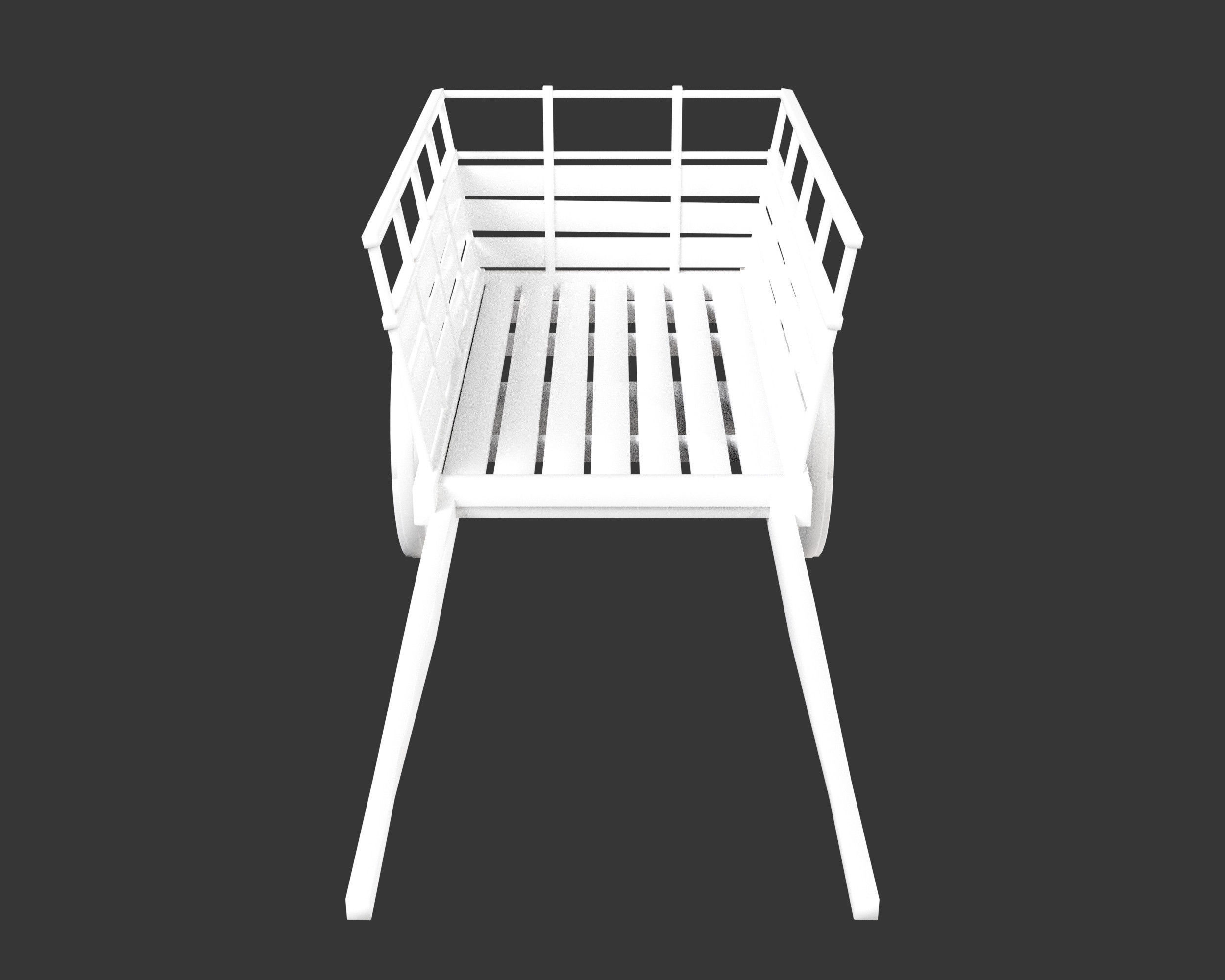 Medieval Transport Cart Medium Low-poly 3D model_7