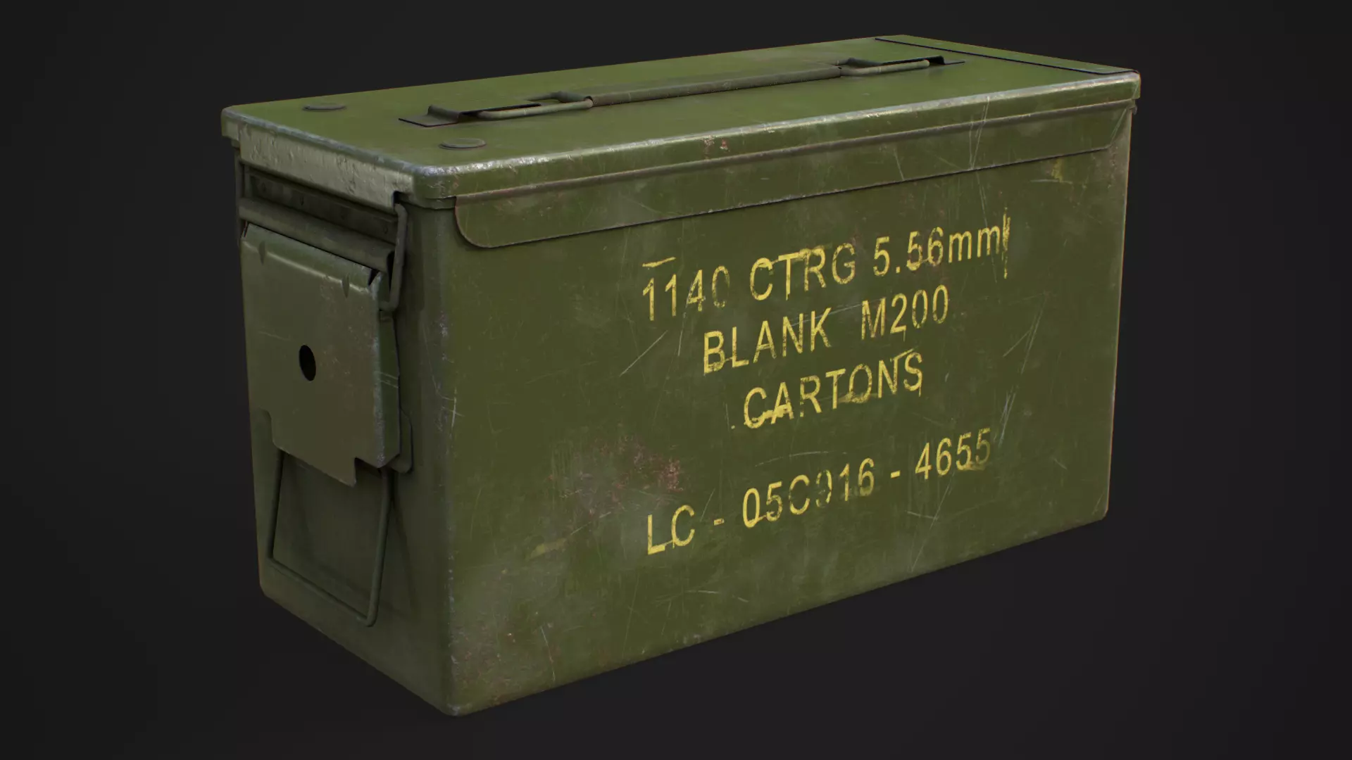 Ammo box 4A Low-poly 3D model_0