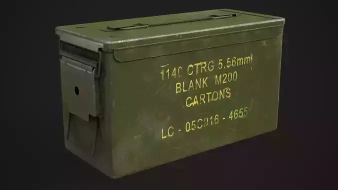  Ammo box 4A Low-poly 3D model