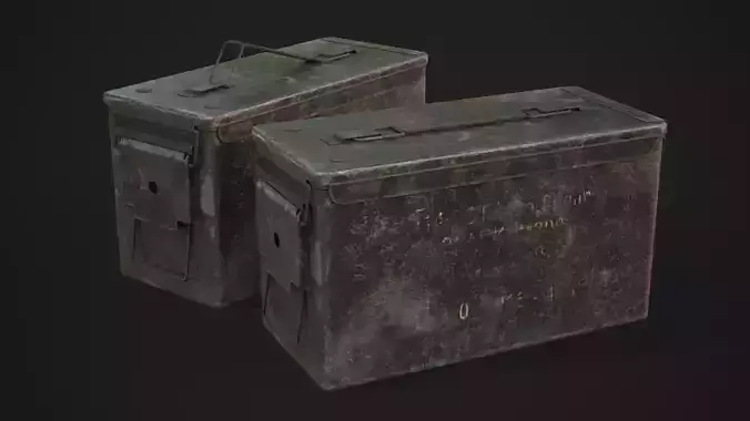  Ammo box 5A Low-poly 3D model