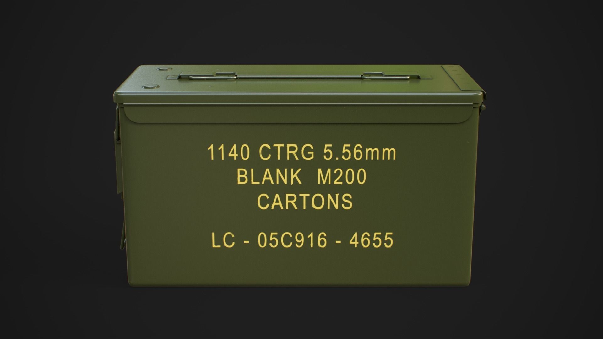 Ammo box 2D Low-poly 3D model_7