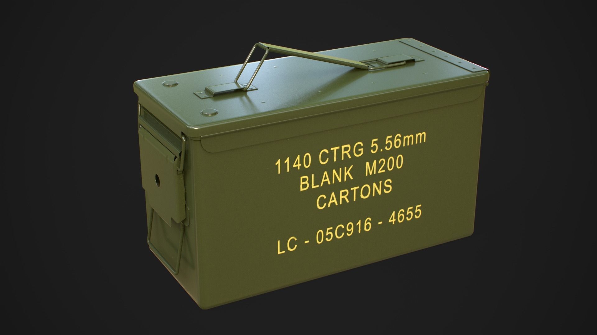 Ammo box 2D Low-poly 3D model_17