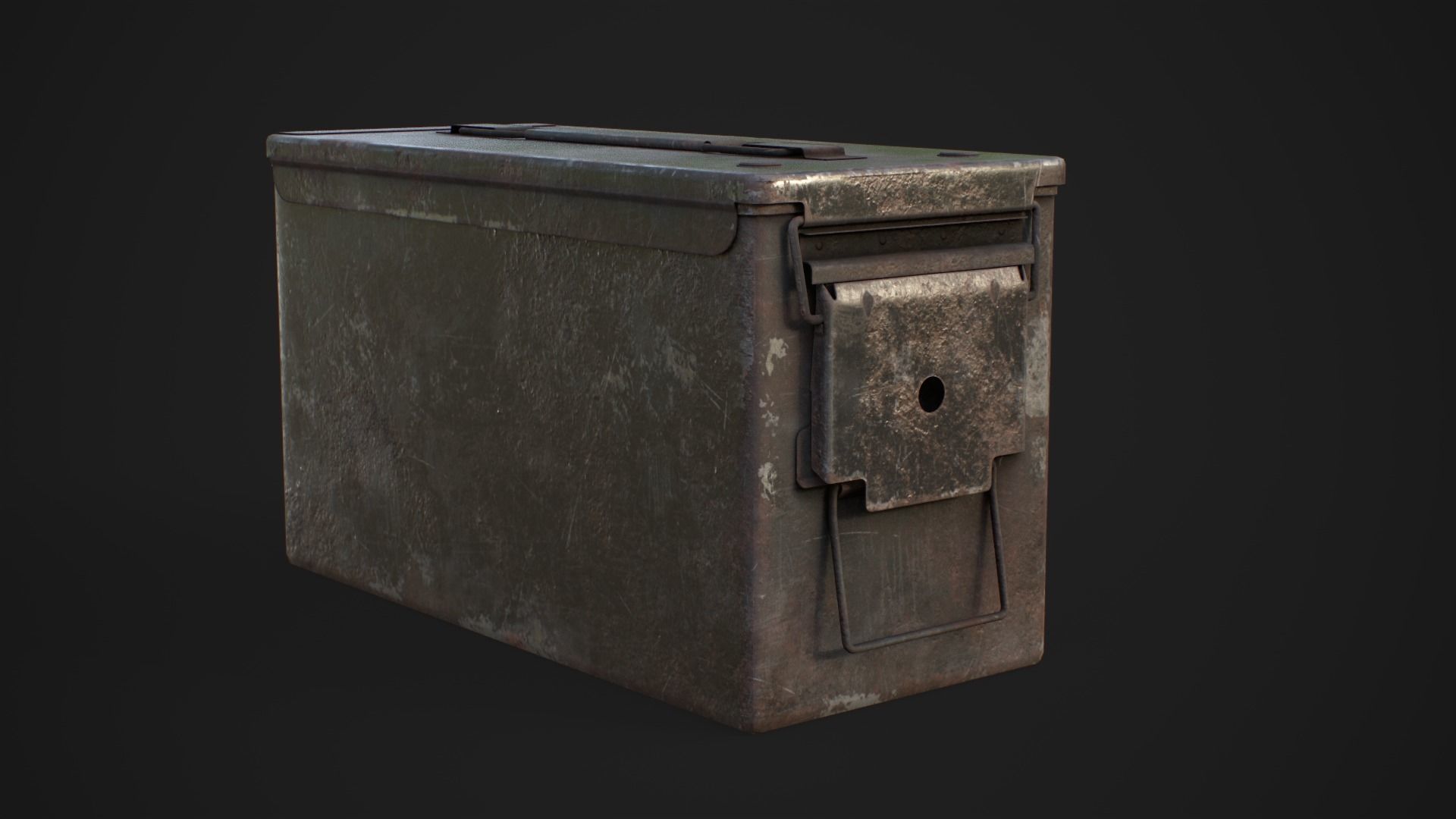 Military ammo boxes Low-poly 3D model_11
