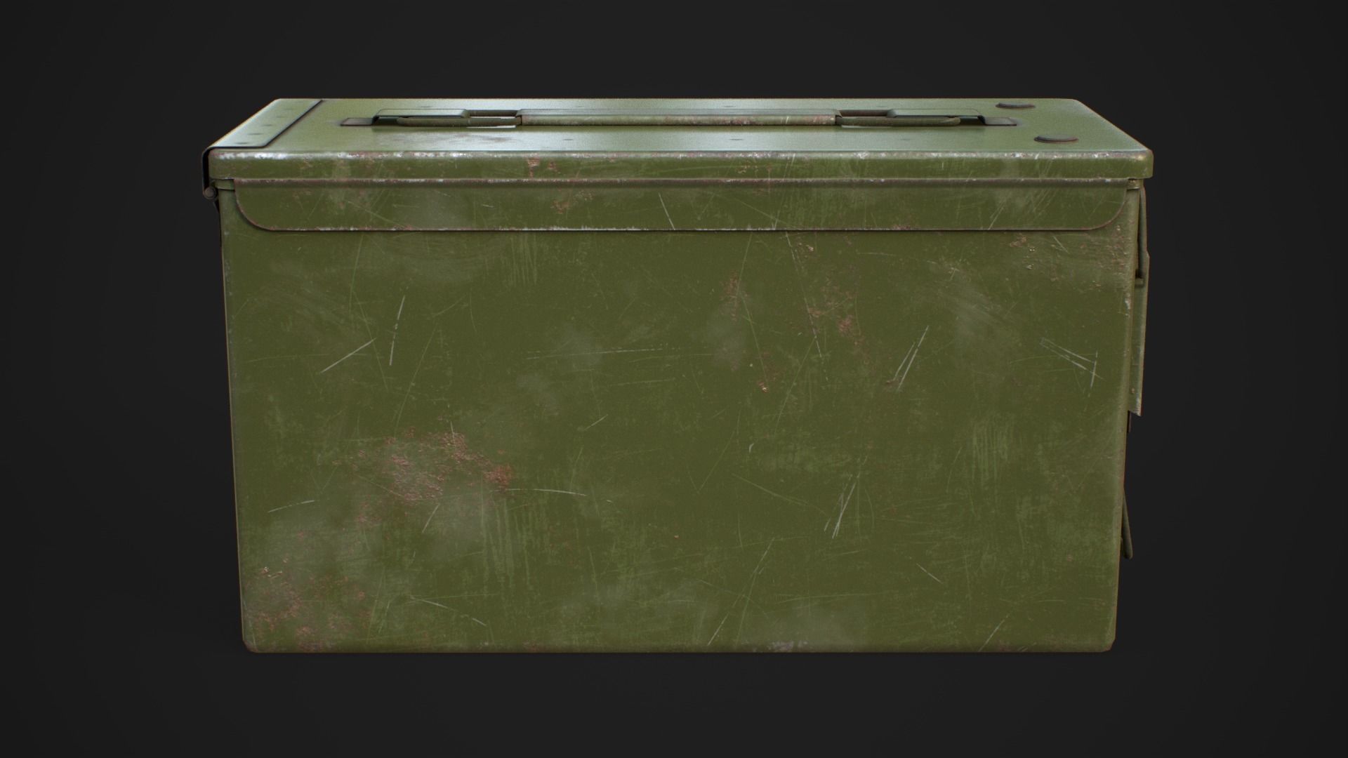 Military ammo boxes Low-poly 3D model_30