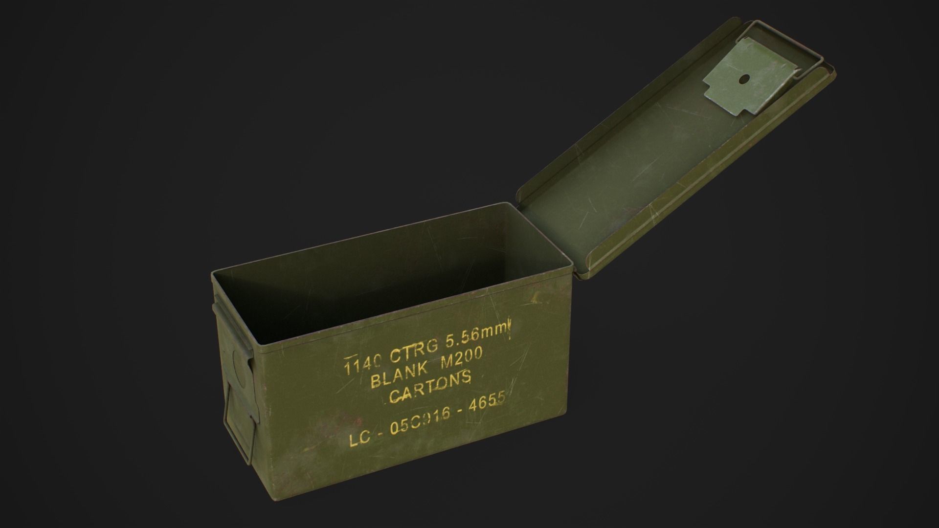 Military ammo boxes Low-poly 3D model_45