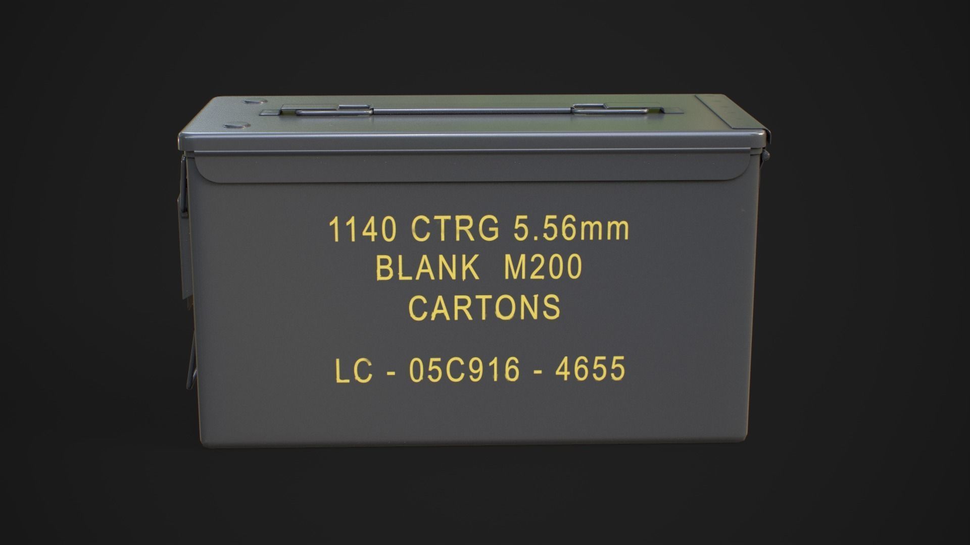 Military ammo boxes Low-poly 3D model_12