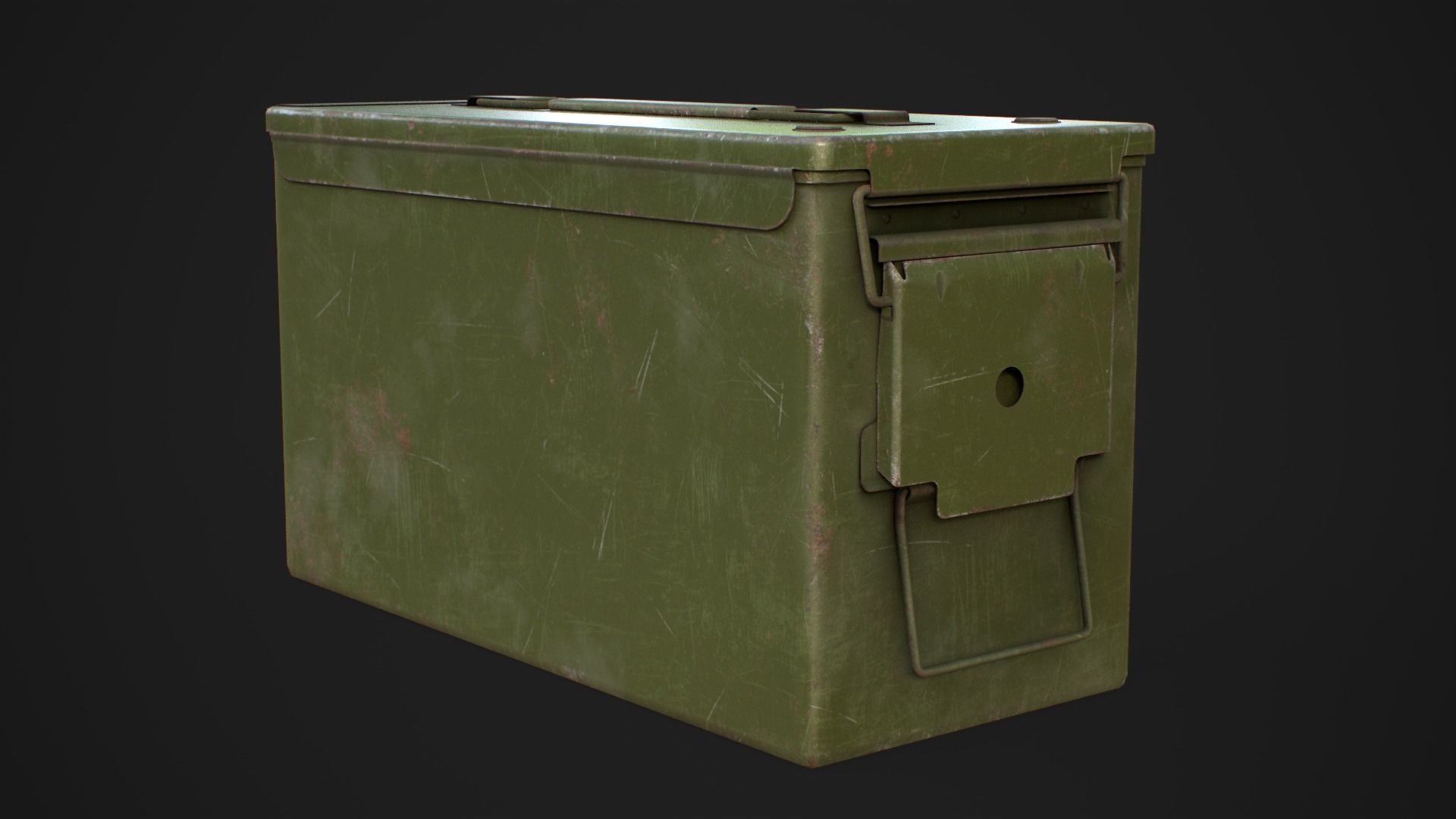Military ammo boxes Low-poly 3D model_10