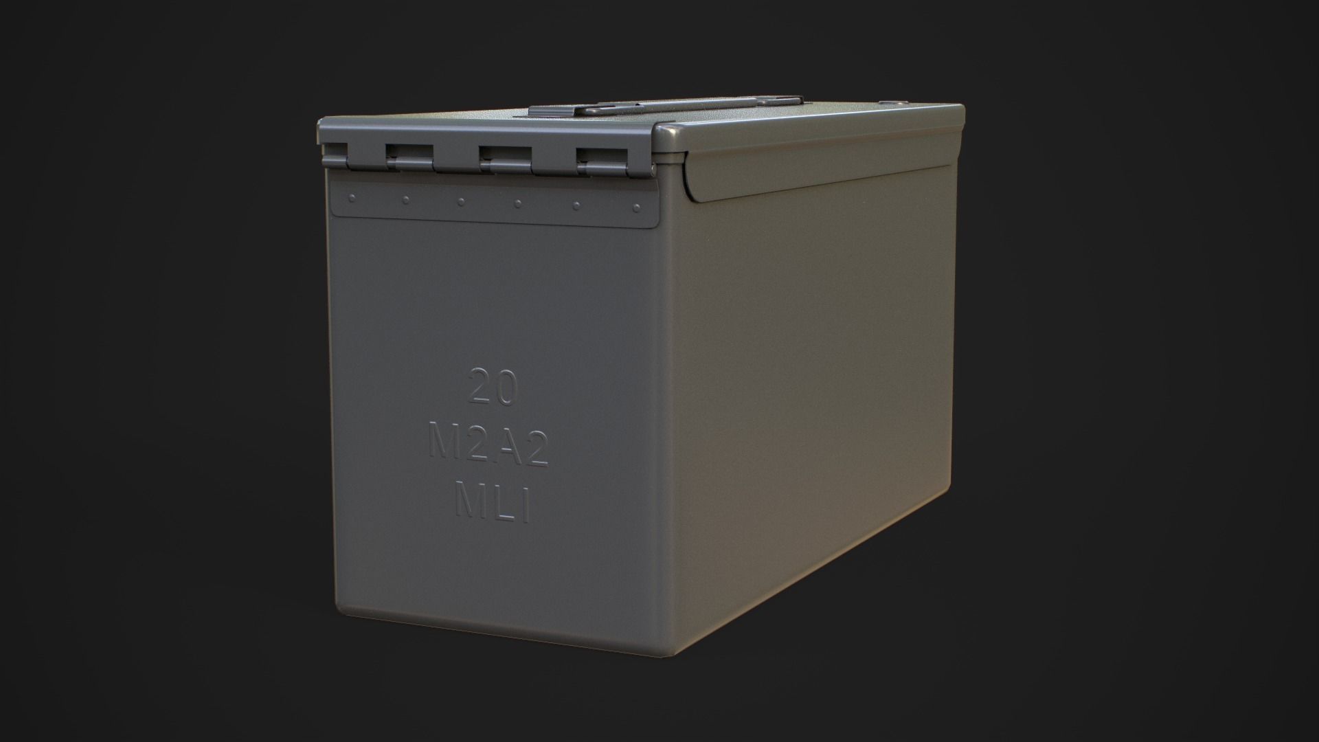 Military ammo boxes Low-poly 3D model_22