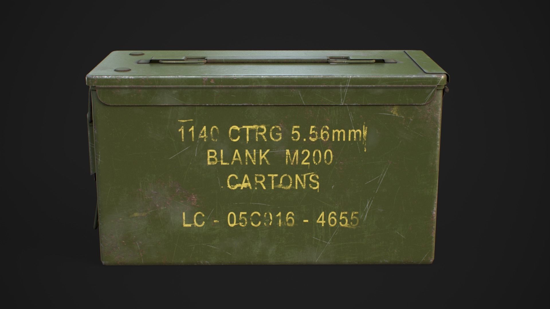 Military ammo boxes Low-poly 3D model_15