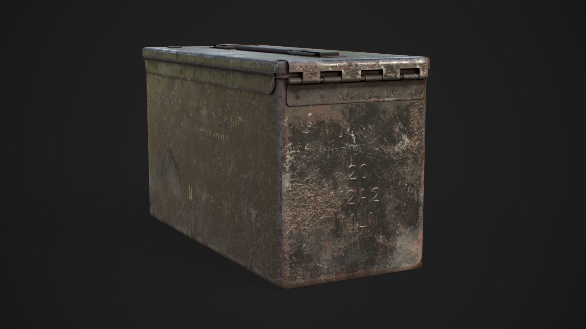 Military ammo boxes Low-poly 3D model_21