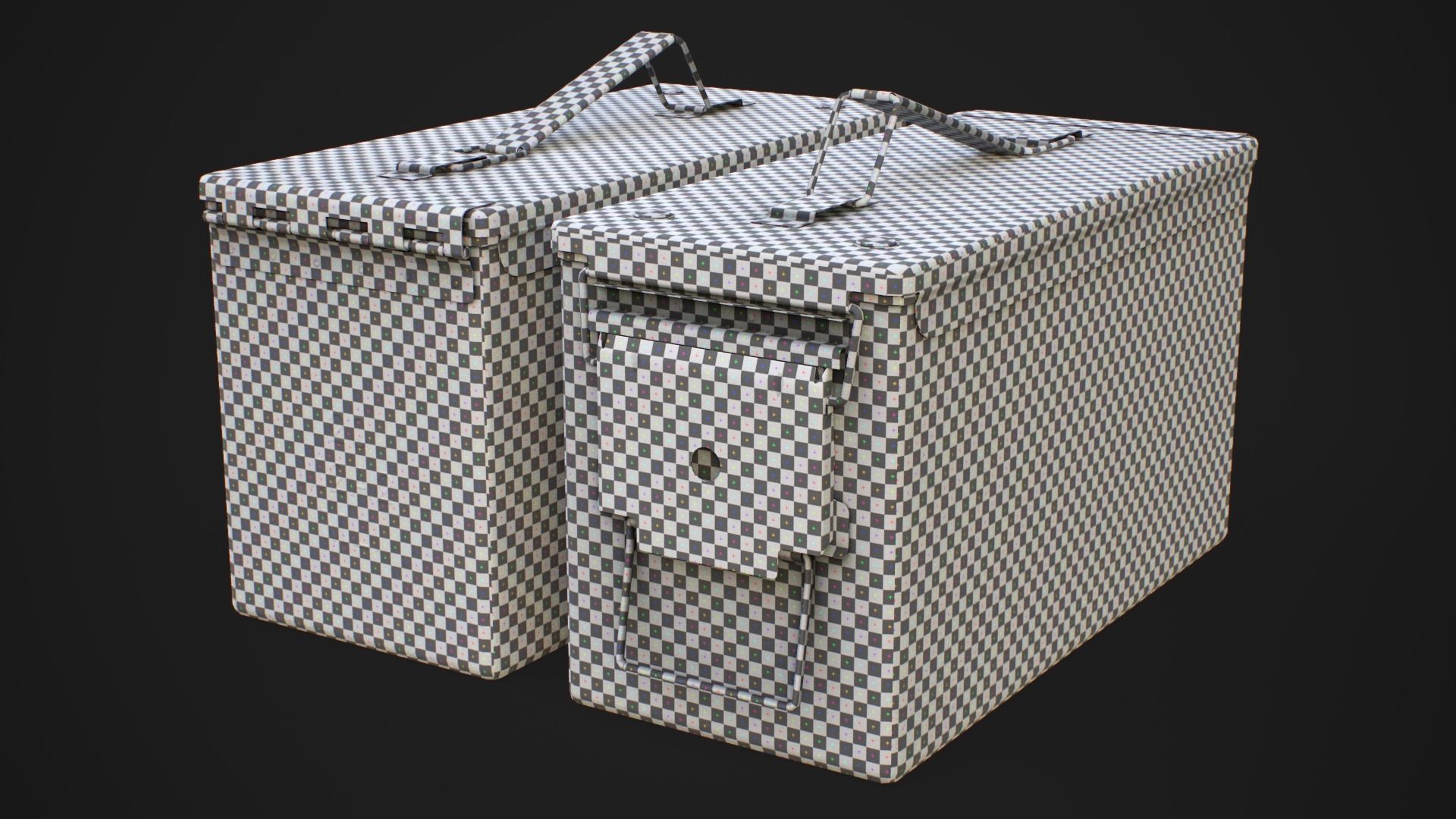 Military ammo boxes Low-poly 3D model_57