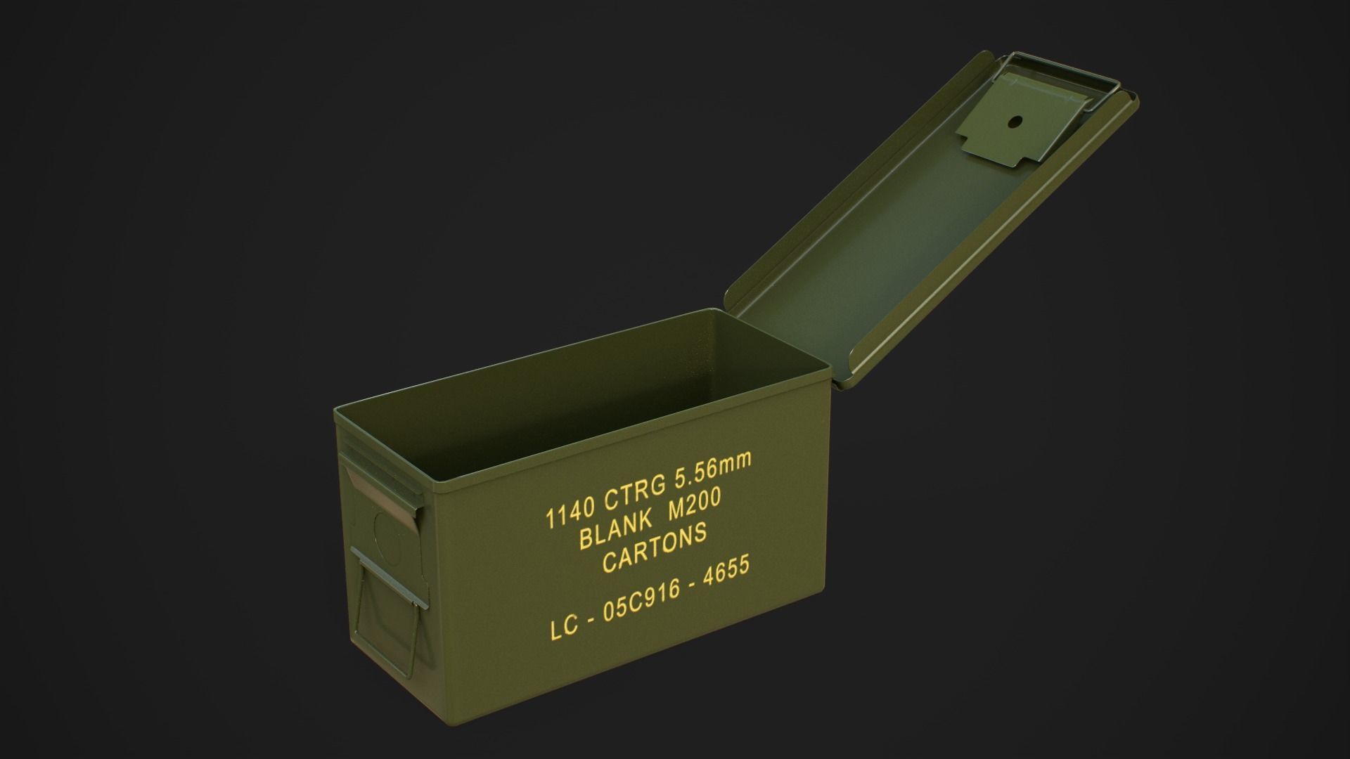 Military ammo boxes Low-poly 3D model_44