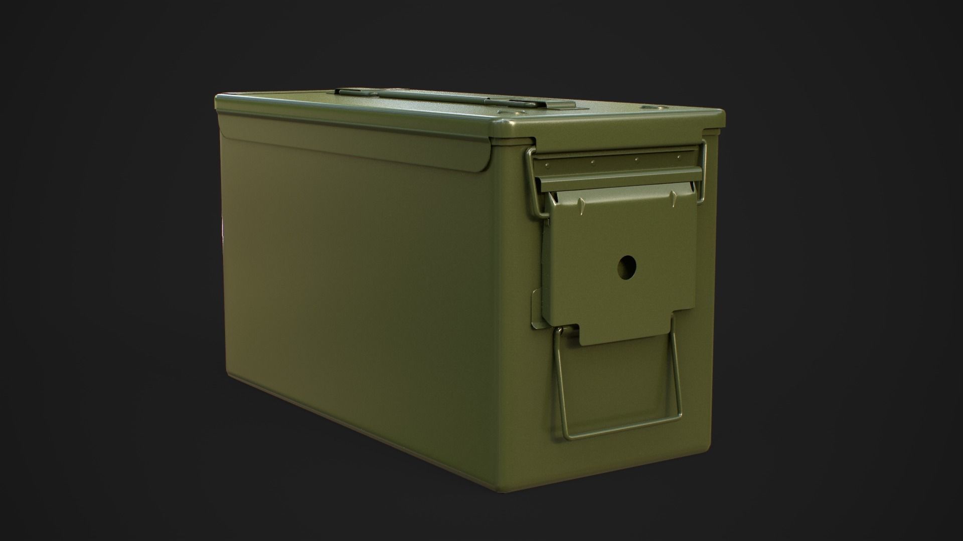 Military ammo boxes Low-poly 3D model_9
