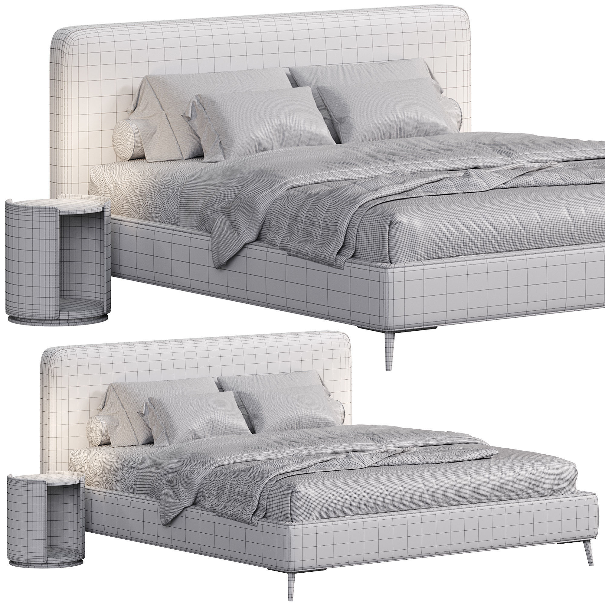 Malfa bed by Como Casa 3D model_5