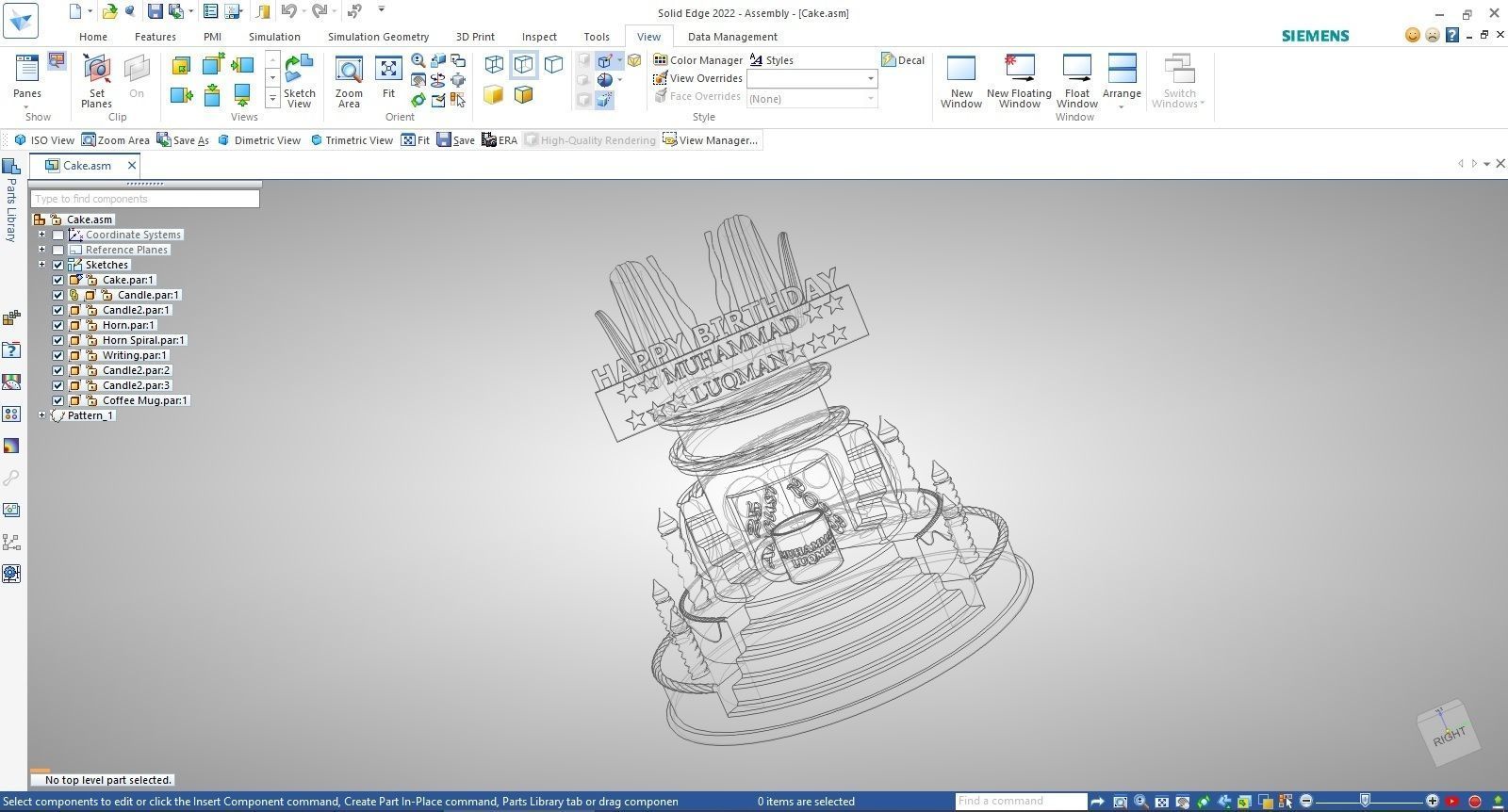 Birthday Cake 3D model_20
