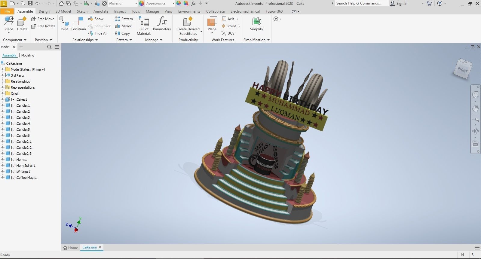 Birthday Cake 3D model_24