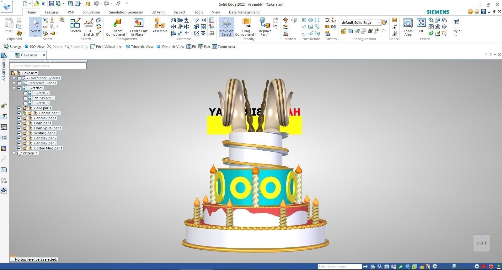 Birthday Cake 3D model_13
